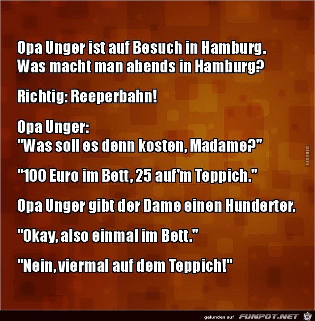 Opa Unger in Hamburg.... Opa Unger in Hamburg....