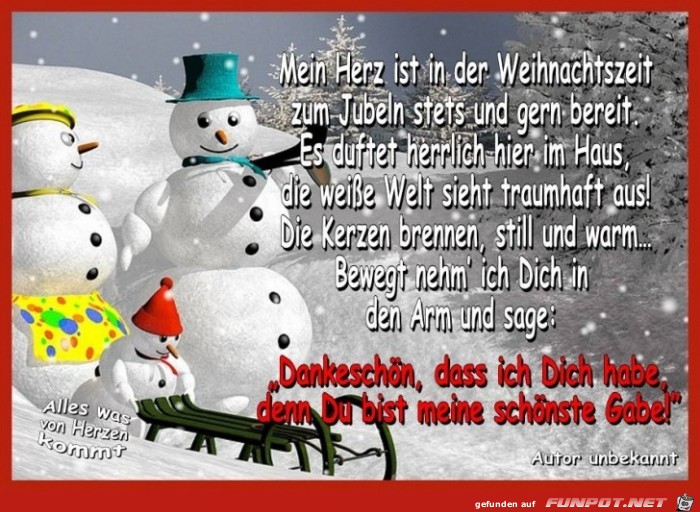 Mein Herz ist die Weihnachtszeit