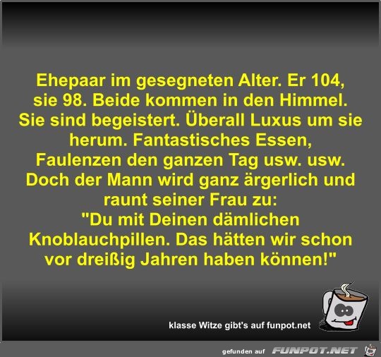 Ehepaar im gesegneten Alter Ehepaar im gesegneten Alter