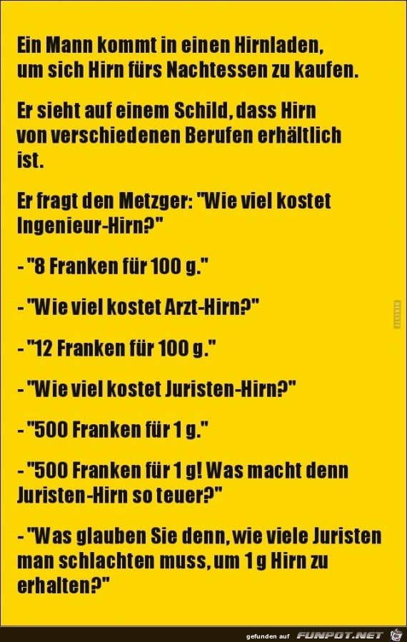ein Mann kommt in ein Hirnladen.... ein Mann kommt in ein Hirnladen....