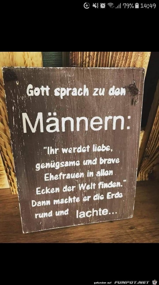 Gott sprach zu den Männern Gott sprach zu den Männern