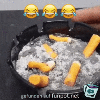 den Aschenbecher essen den Aschenbecher essen