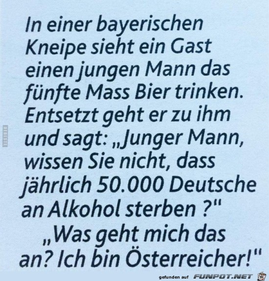 in einer bayerischen Kneipe.....