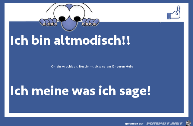 Ich bin altmodisch