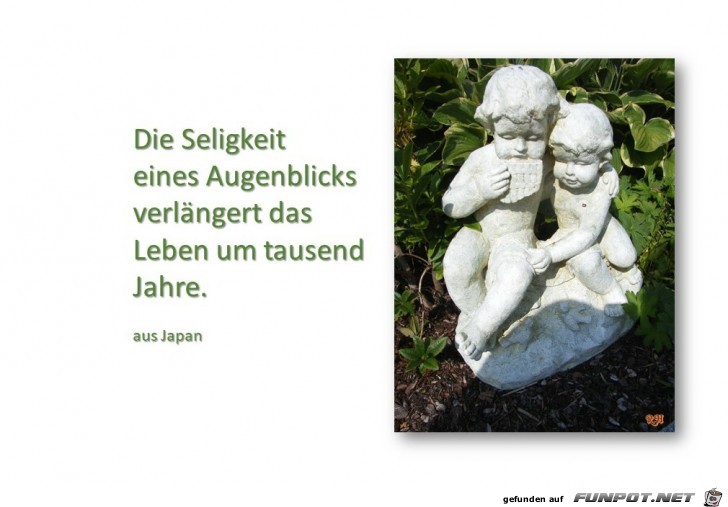 die Seligkeit eines Augenblicks