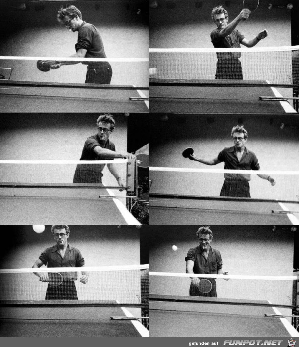 James Dean beim Tischtennis