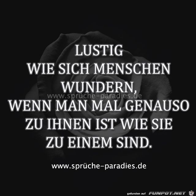 Lustig we sich die Menschen wundern,......