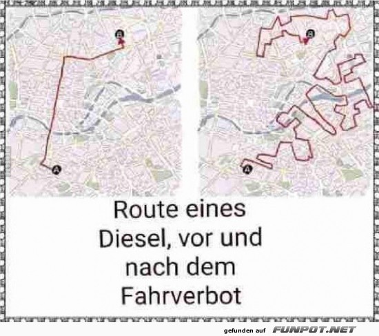 Route eines Diesels.....