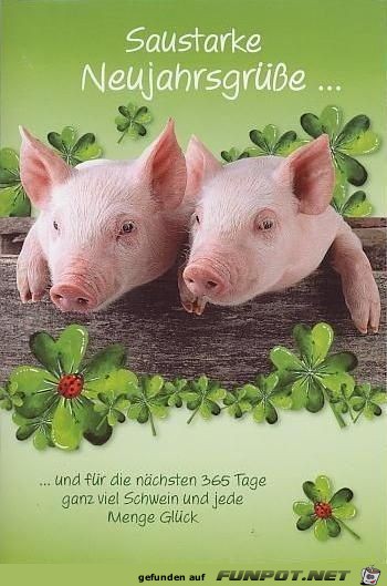 Saustarke Neujahrsgrue sse Saustarke Neujahrsgrue sse