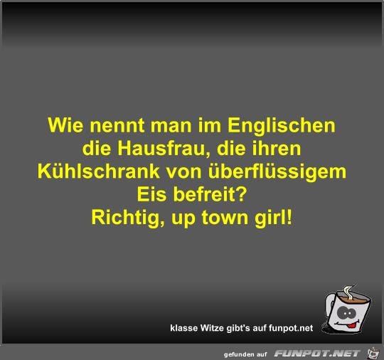 Wie nennt man im Englischen die Hausfrau