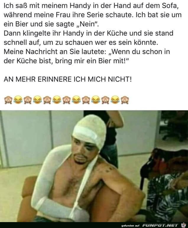 Die Erinnerung fehlt