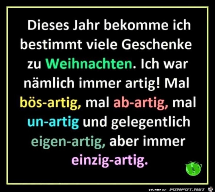 Besonders artig Besonders artig
