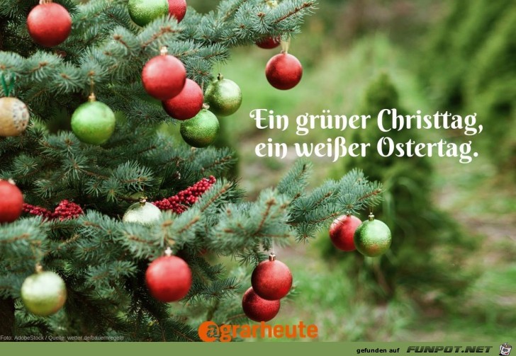 Bauernregel zu Weihnachten 2018 Bauernregel zu Weihnachten 2018