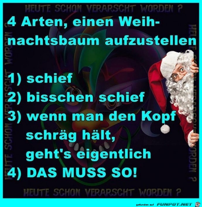 Weihnachtsbaum aufstellen