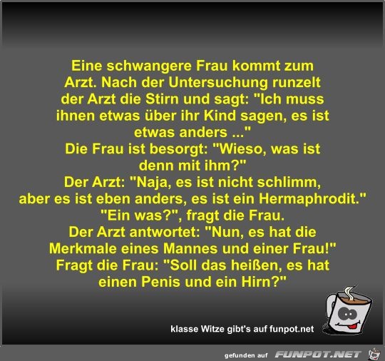 Eine schwangere Frau kommt zum Arzt Eine schwangere Frau kommt zum Arzt