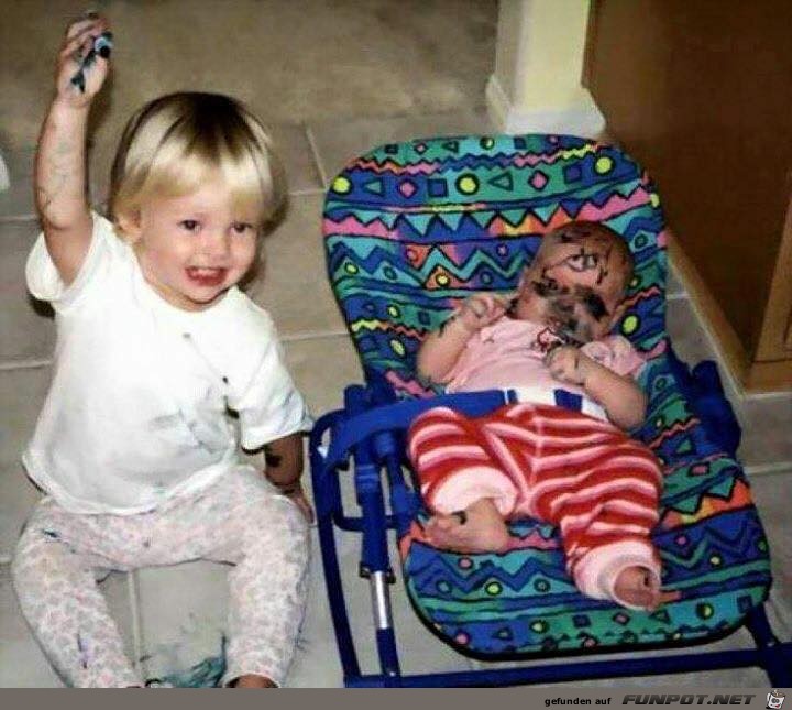 Das Baby wurde bemalt... Das Baby wurde bemalt...