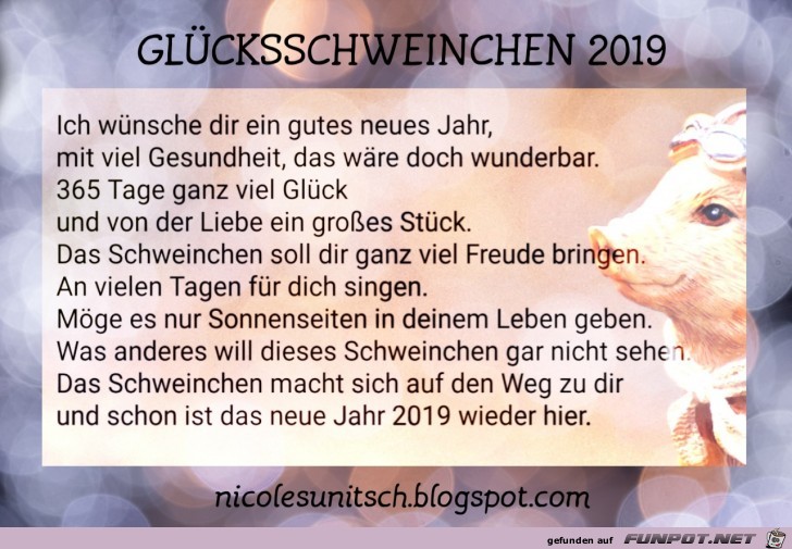 Glücksschwein 2019 Glücksschwein 2019