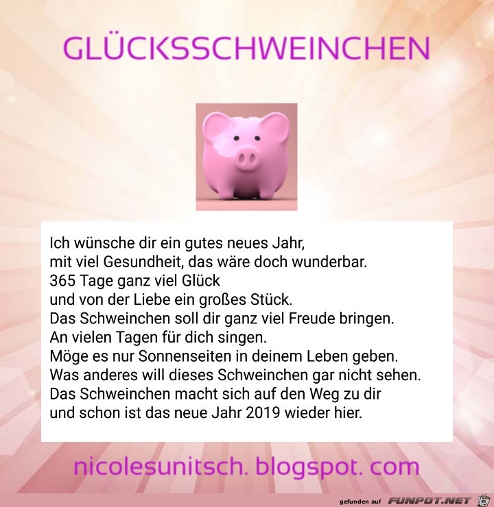 2019 Glcksschwein - Gedicht