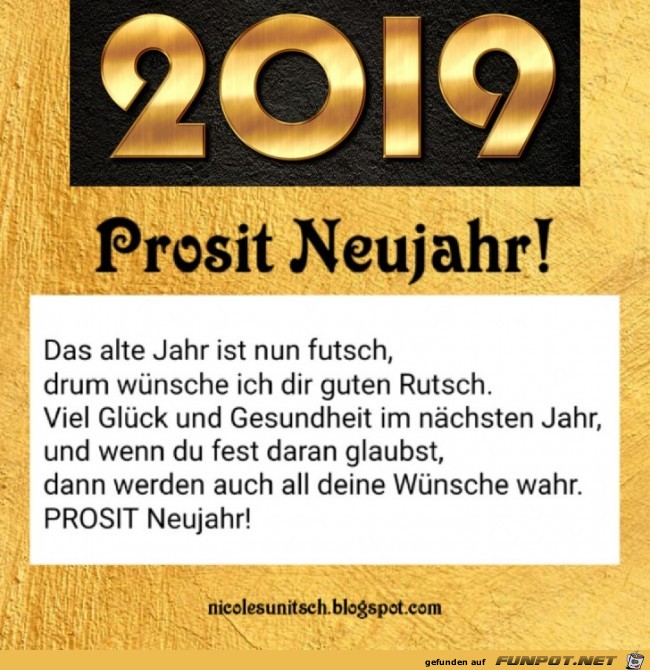 Prosit Neujahr - Gedicht - Sprüchlein! Prosit Neujahr - Gedicht - Sprüchlein!