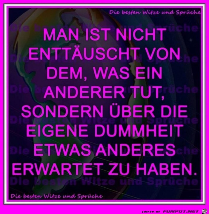 Enttuscht