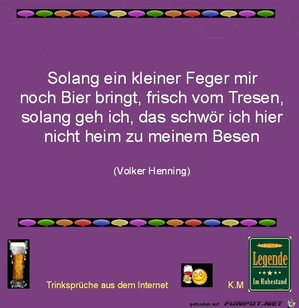 solang ein kleiner Feger solang ein kleiner Feger