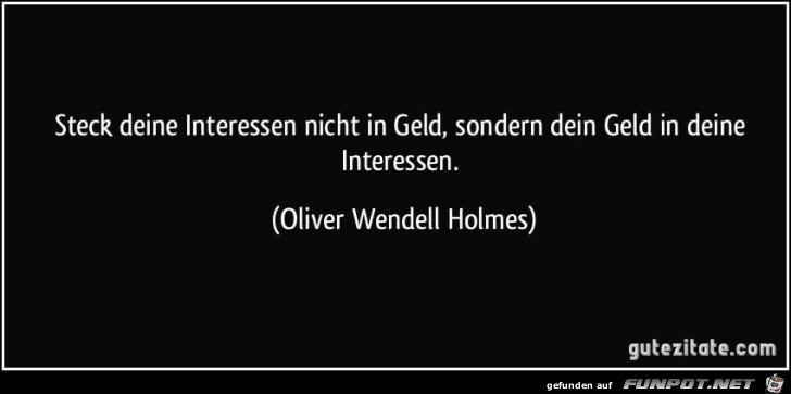 steck deine Interessen nicht in Geld steck deine Interessen nicht in Geld