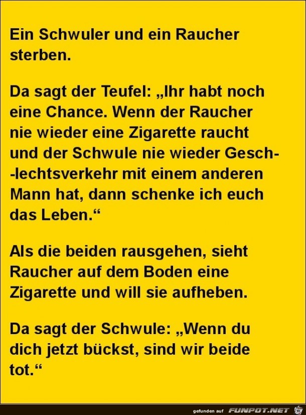 ein schwuler und ein raucher ein schwuler und ein raucher