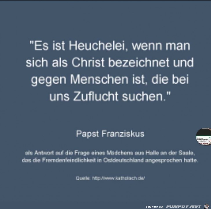 es ist Heuchelei es ist Heuchelei