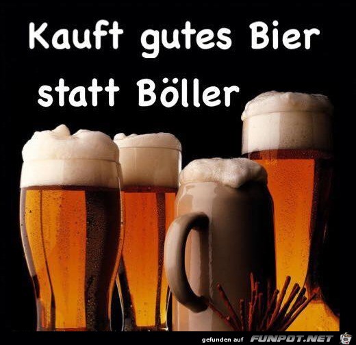 Bier statt Böller Bier statt Böller