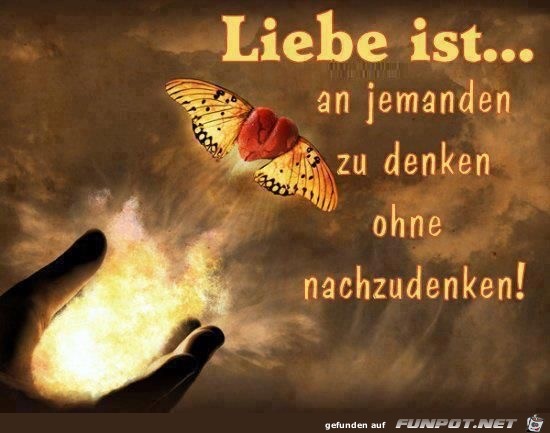 liebe ist an jemanden zu denken