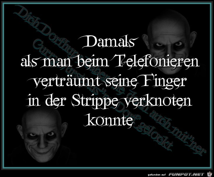 Damals beim telefonieren Damals beim telefonieren