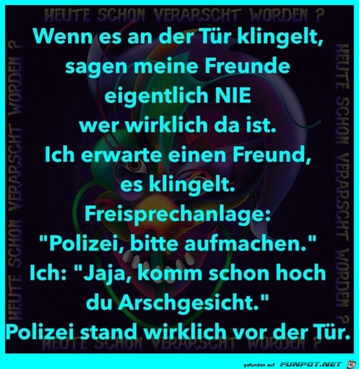 Wenn es an der Tr klingelt