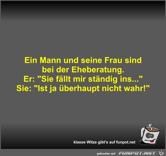 Ein Mann und seine Frau sind bei der Eheberatung Ein Mann und seine Frau sind bei der Eheberatung
