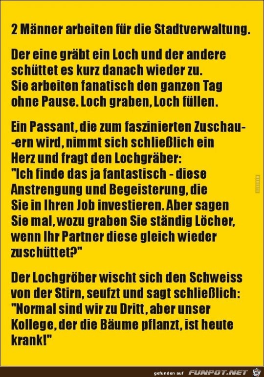2 Männer arbeiten für die Stadtverwaltung,....... 2 Männer arbeiten für die Stadtverwaltung,.......