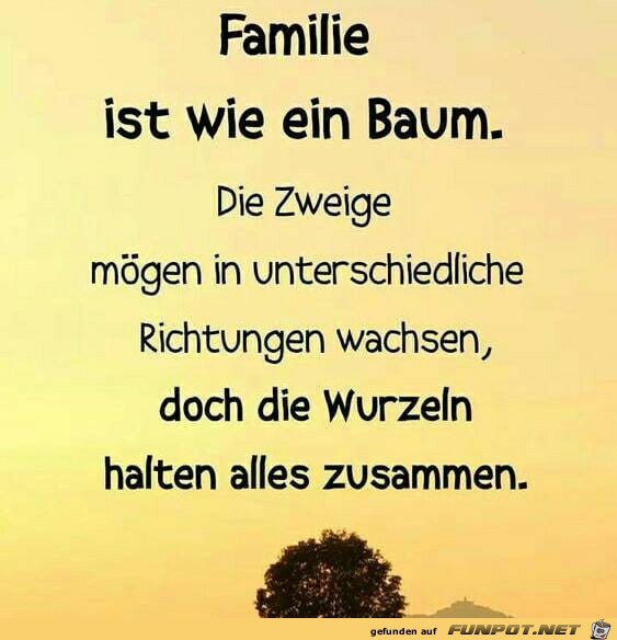 Familie ist wie ein Baum