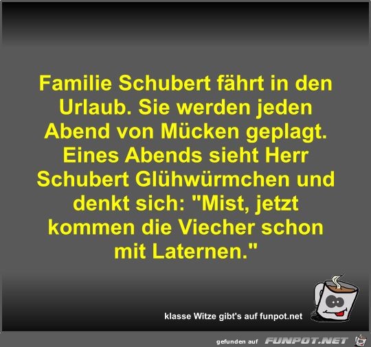 Familie Schubert fhrt in den Urlaub