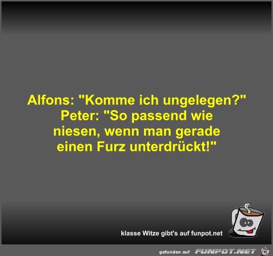 Alfons: Komme ich ungelegen?