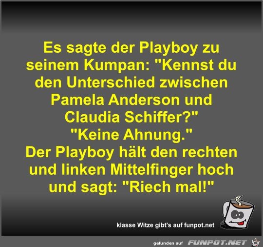 Es sagte der Playboy zu seinem Kumpan Es sagte der Playboy zu seinem Kumpan