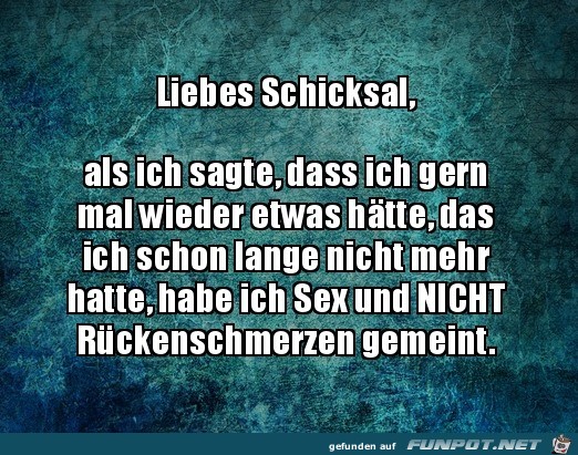 Schicksal Schicksal
