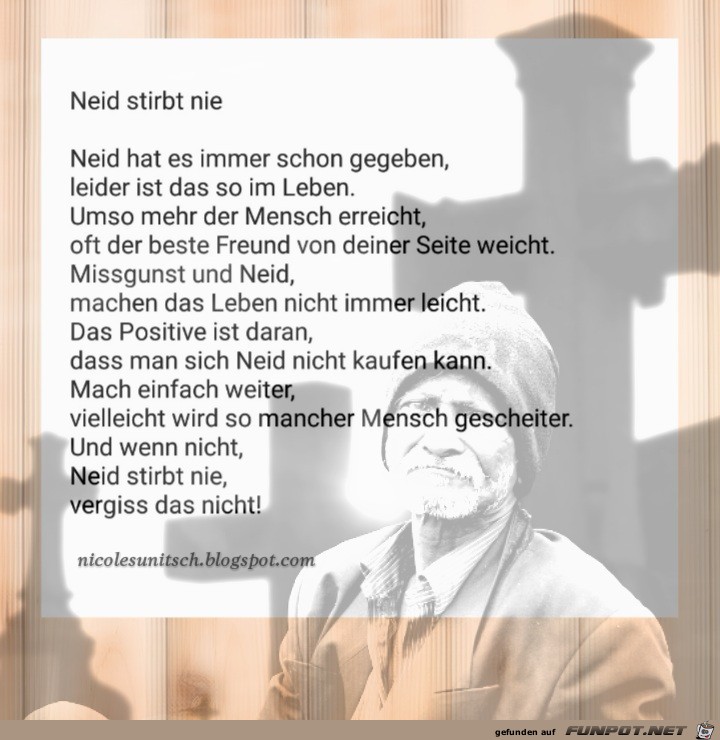 Neid stirbt nie - Gedicht von Nicole Sunitsch