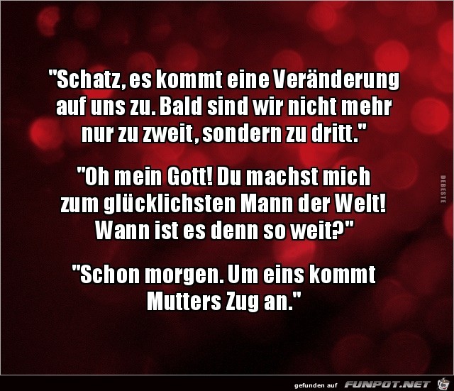 Schatz, bald sind wir zu dritt....