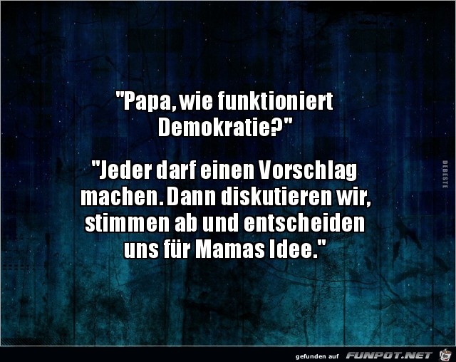 Papa, wie funktioniert Demokratie?....