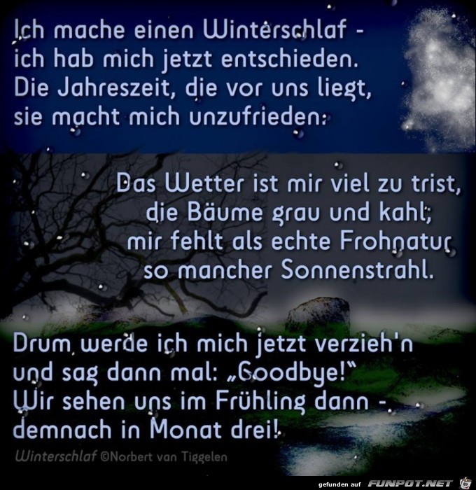 Winterschlaf 2019 Winterschlaf 2019