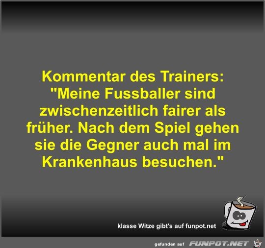 Kommentar des Trainers Kommentar des Trainers