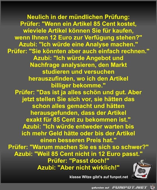 Neulich in der mndlichen Prfung