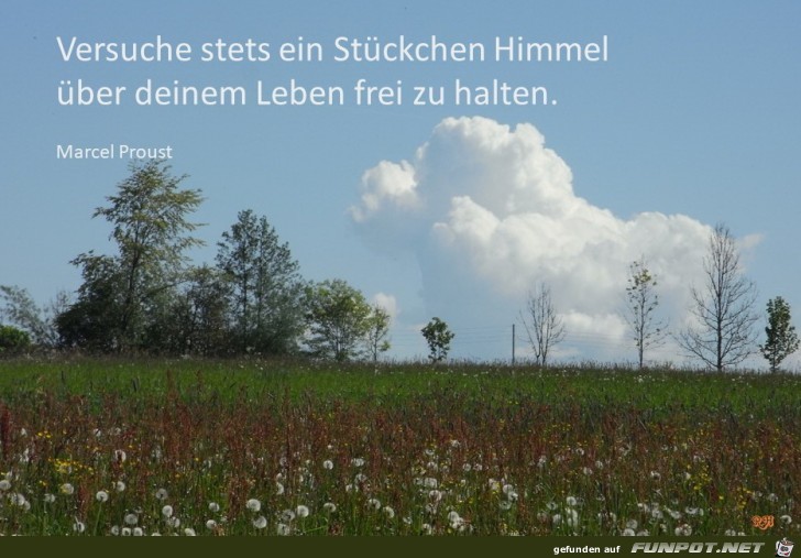 versuche stets ein stueckchen Himmel