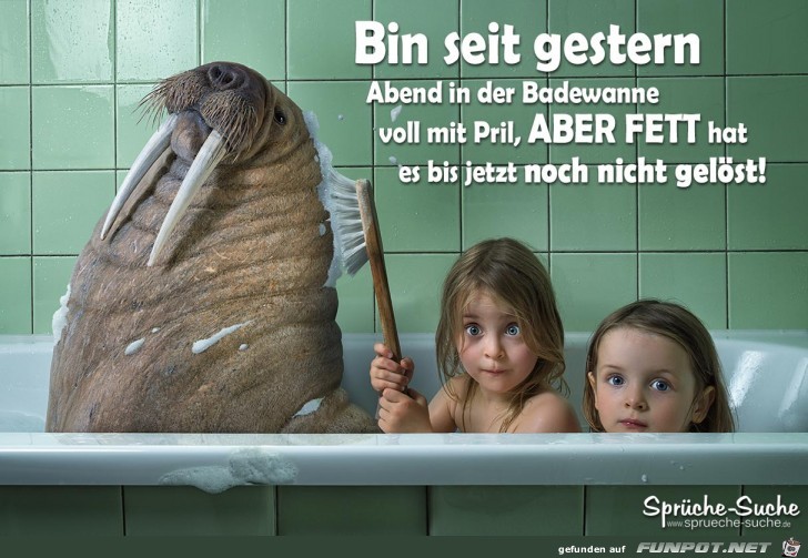 Bin seid gestern in der Badewanne