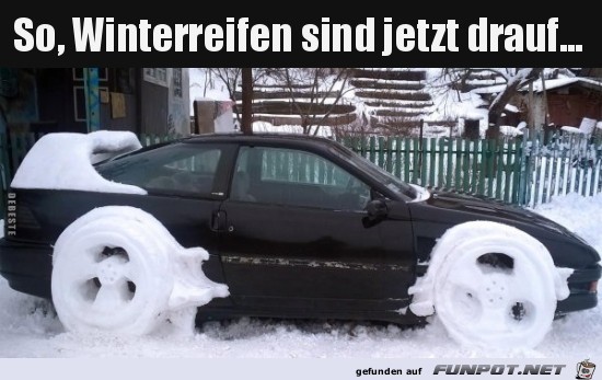 so, Winterreifen sind jetzt drauf......