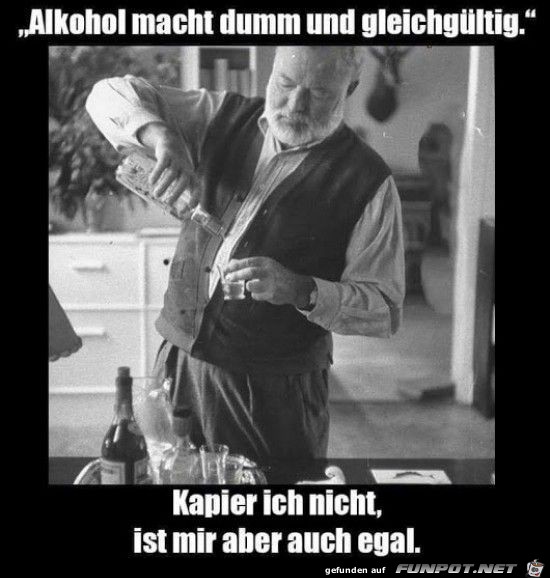 Alkohol macht dumm