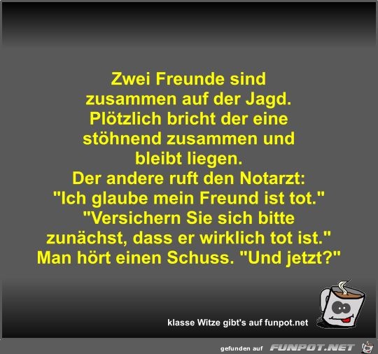 Zwei Freunde sind zusammen auf der Jagd Zwei Freunde sind zusammen auf der Jagd